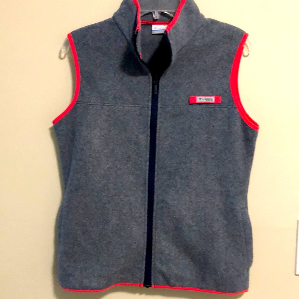 Columbia PFG Vest Gray Fleece SZ S Like New!
